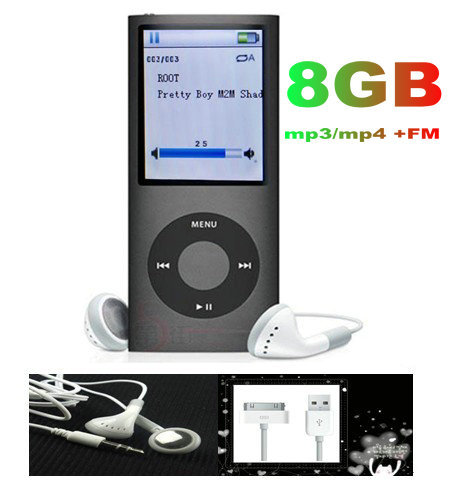 8GB 1.8" LCD MP3 MP4 Multi Media Video Music Radio Black VM04